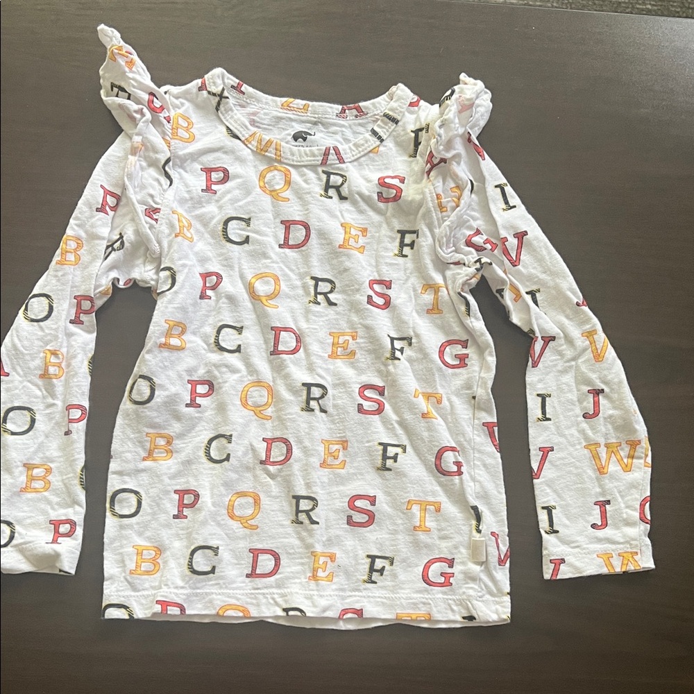 Monica + Andy 4T Organic Cotton Alphabet Ruffle Tee – NWOT